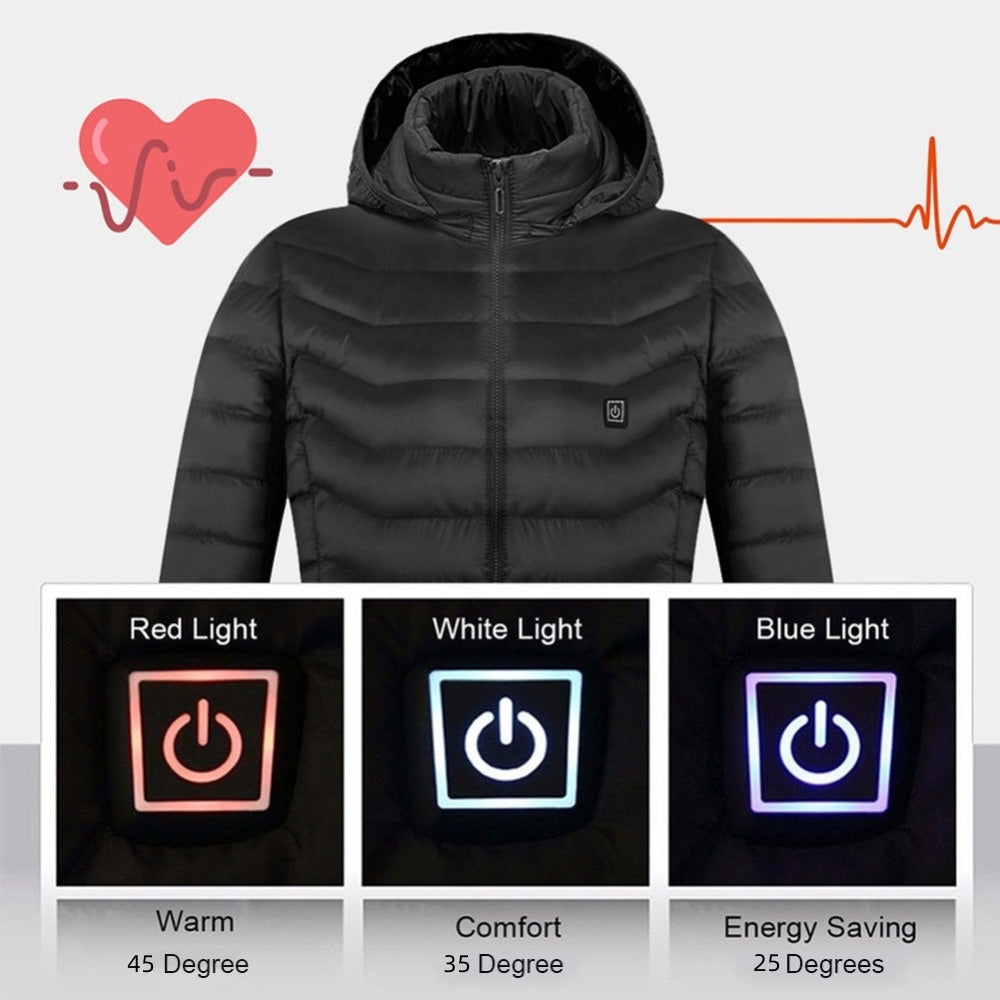 New Heated Jacket Coat USB Electric, Winter Jacket