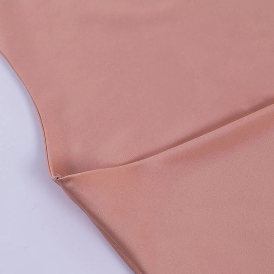 Satin V-Neck Backless Mini Dress