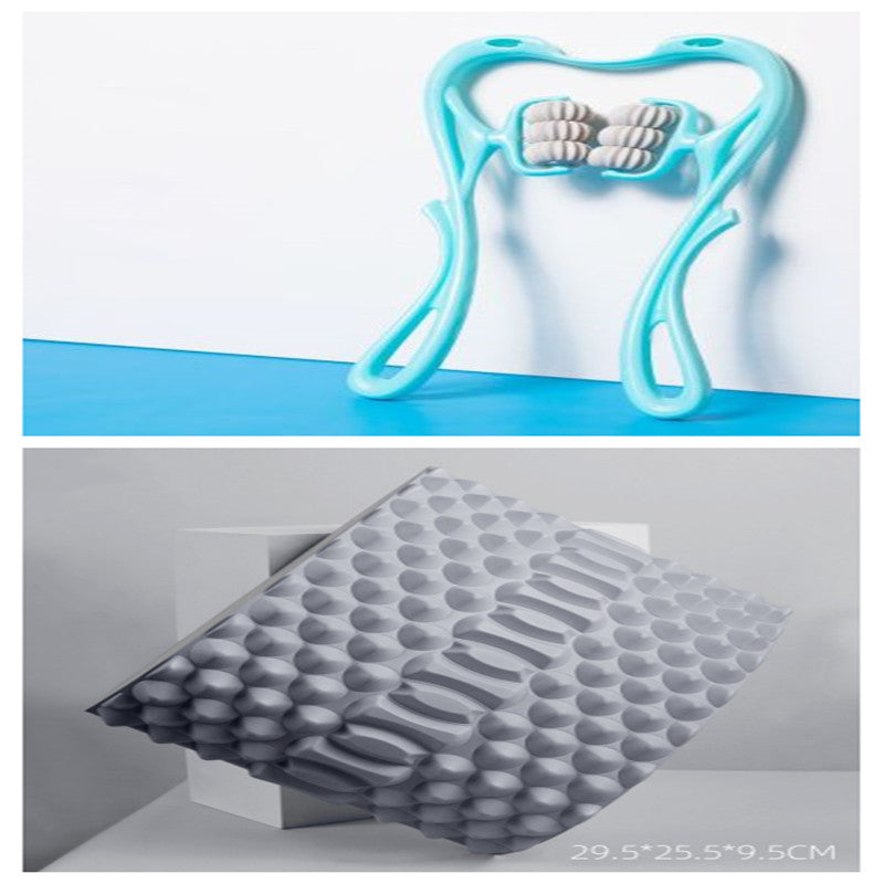 Multifunctional Manual Six-wheel Neck Massager / Massage Relieve Roller Massage Tool