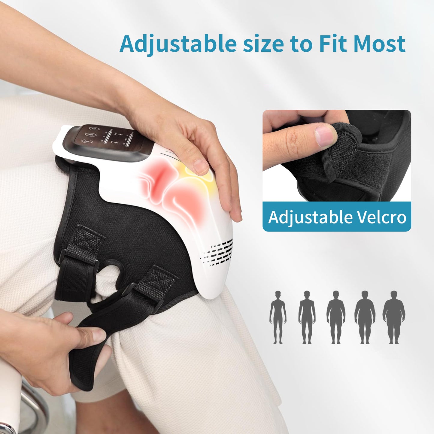 Electric Intelligent Kneading Heating Knee Massager Rechargeable Pain Relief Infrared Laser Vibration Knee Massager