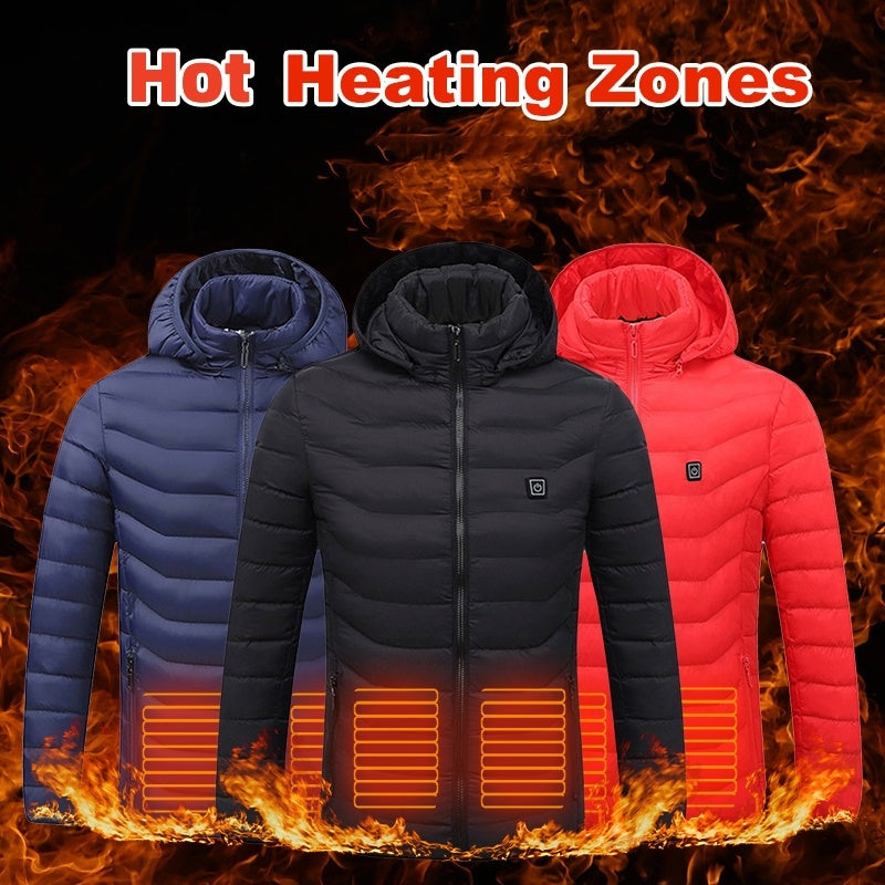 New Heated Jacket Coat USB Electric, Winter Jacket