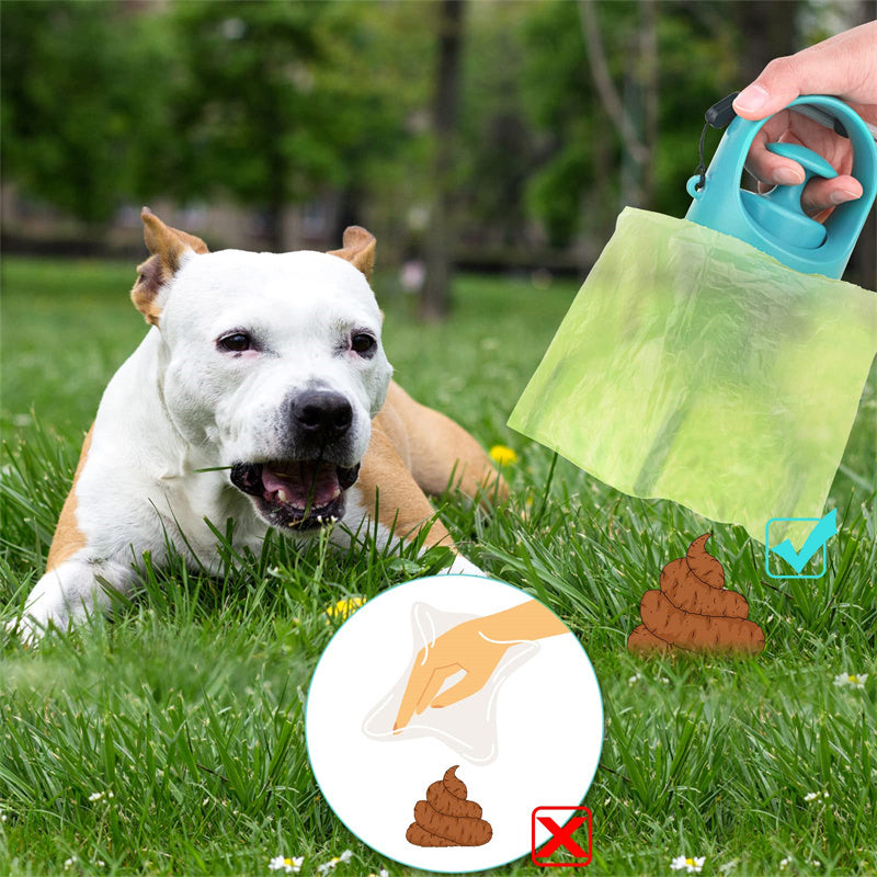 Portable Lightweight Dog Pooper Scooper With Built-in Poop Bag Dispenser Eight-claw Shovel For cc Pet Products