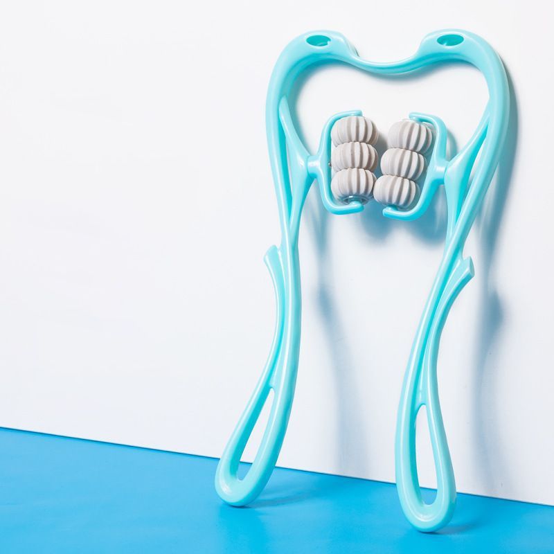 Multifunctional Manual Six-wheel Neck Massager / Massage Relieve Roller Massage Tool