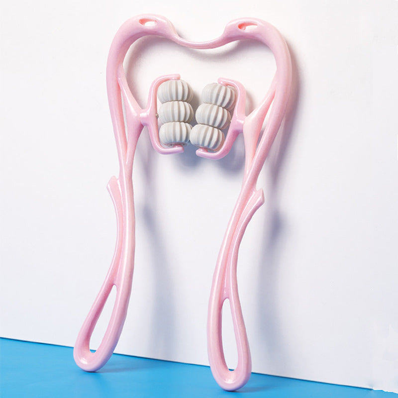 Multifunctional Manual Six-wheel Neck Massager / Massage Relieve Roller Massage Tool