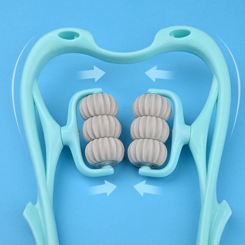 Multifunctional Manual Six-wheel Neck Massager / Massage Relieve Roller Massage Tool